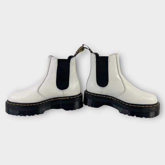 Dr. Martens Women's 2976 Quad Smooth Leather Platform Chelsea Boots White Size 7 - Picture 4 of 16